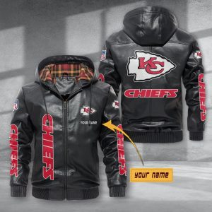 Kansas City Chiefs Custom Name Designed Casual Winter Leather Jacket VS04