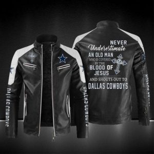 Dallas Cowboys Designed Casual Winter Leather Jacket VS13