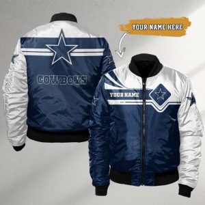 Dallas Cowboys Custom Name Multicolor Bomber Jacket VS01