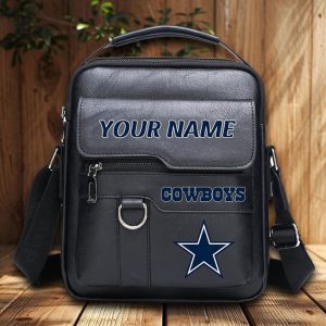 Dallas Cowboys Custom Name Men Leather Crossbody Bag, Cell Phone Purse, Zipper Shoulder Bag VS02