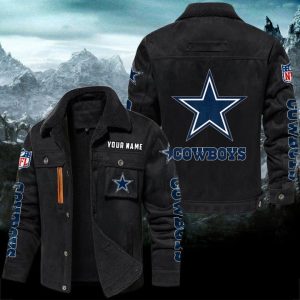 Dallas Cowboys Custom Name Casual Winter Corduroy Jacket VS03
