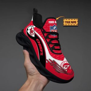 Kansas City Chiefs Custom Name Design Max Soul Sneakers VS10
