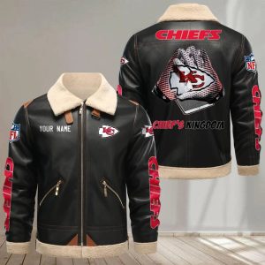 Kansas City Chiefs Custom Name Designed Casual Winter Leather Jacket VS08