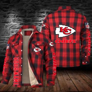 Kansas City Chiefs Custom Name Casual Winter Corduroy Jacket VS01