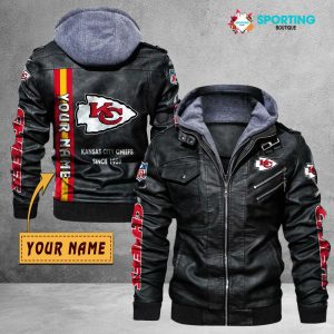 Kansas City Chiefs Custom Name Designed Casual Winter Leather Jacket VS12