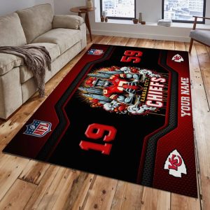 Kansas City Chiefs Custom Name Welcome Personalized Floormat VS7