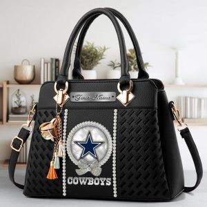 Dallas Cowboys Custom Name Classic Leather Handbag VS06