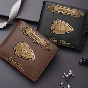 Kansas City Chiefs Custom Name Casual Leather Wallet VS02