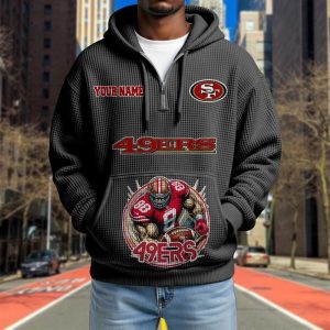 San Francisco 49ers Custom Name High Quality Thick Hoodie VS09