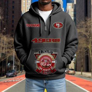San Francisco 49ers Custom Name High Quality Thick Hoodie VS10