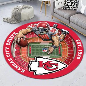 Kansas City Chiefs Welcome Personalized Round Mat VS02