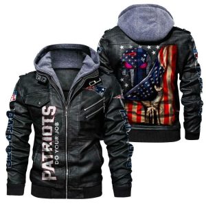 New England Patriots Designed Casual Winter Leather Jacket VS02