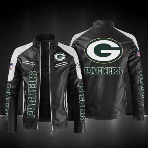 Green Bay Packers Designed Casual Winter Leather Jacket VS02