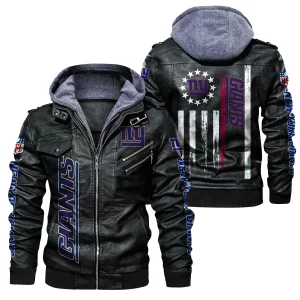 New York Giants Designed Casual Winter Leather Jacket VS02