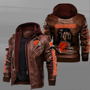 Cleveland Browns Designed Casual Winter Leather Jacket VS05