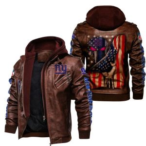 New York Giants Designed Casual Winter Leather Jacket VS04