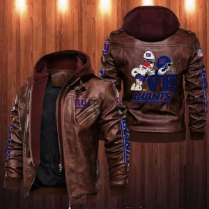 New York Giants Designed Casual Winter Leather Jacket VS05