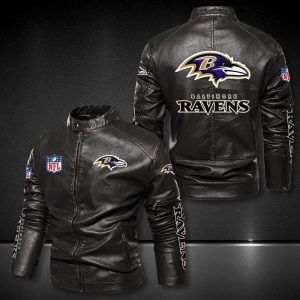 Baltimore Ravens Designed Casual Winter Leather Jacket VS1