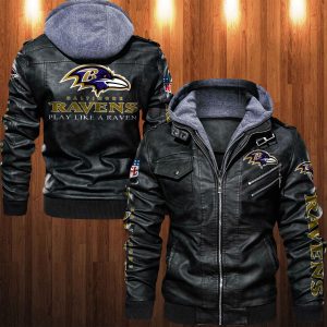 Baltimore Ravens Designed Casual Winter Leather Jacket VS2