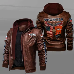 Denver Broncos Designed Casual Winter Leather Jacket VS05