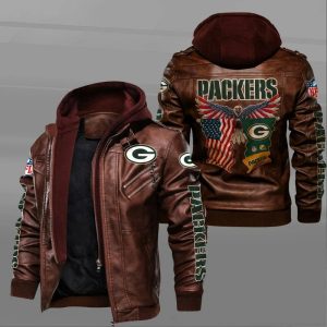 Green Bay Packers Designed Casual Winter Leather Jacket VS07