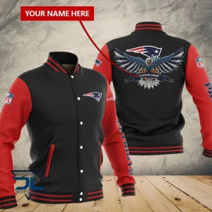 New England Patriots Custom Name Casual Baseball Jacket VS01