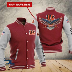 Cincinnati Bengals Custom Name Casual Baseball Jacket VS01