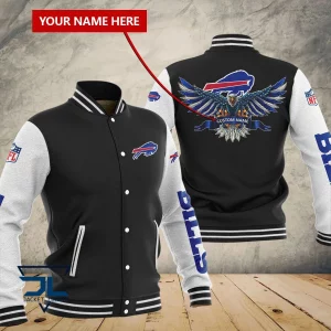 Buffalo Bills Custom Name Casual Baseball Jacket VS01