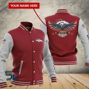 Denver Broncos Custom Name Casual Baseball Jacket VS01
