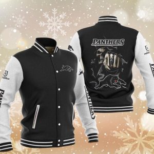 Carolina Panthers Custom Name Casual Baseball Jacket VS02