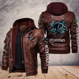 Carolina Panthers Designed Casual Winter Leather Jacket VS1