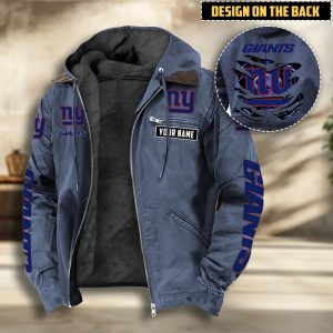 New York Giants Custom Name Cotton Hoodie Jacket