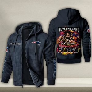 New England Patriots Custom Name High Quality Zip Hoodie VS01