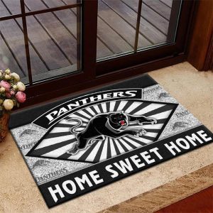 Carolina Panthers Custom Name Welcome Personalized Floormat VS06