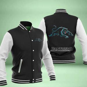 Carolina Panthers Custom Name Casual Baseball Jacket VS01