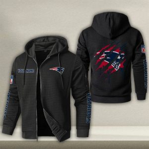 New England Patriots Custom Name High Quality Zip Hoodie VS04