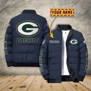 Green Bay Packers Custom Name Designed Casual Winter Life Jacket VS01