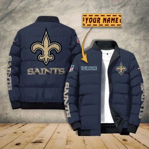 New Orleans Saints Custom Name Designed Casual Winter Life Jacket VS01