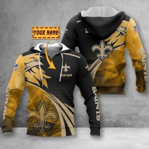 New Orleans Saints Custom Name Zipper,Hoodie, Baseball, Bomber Jacket, Tshirt, Sweatshirt, Polo Shirt VS16