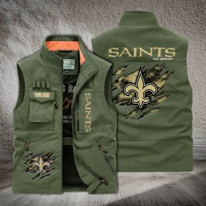 New Orleans Saints Custom Name Tactical Style Vest VS01