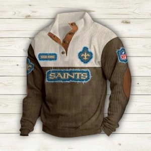 New Orleans Saints Custom Name Casual Design Sport Sweatshirt VS06