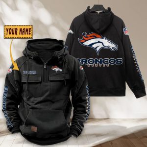 Denver Broncos Custom Name High Quality Cotton Men Thick Hoodie