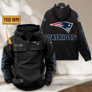 New England Patriots Custom Name High Quality Cotton Men Thick Hoodie