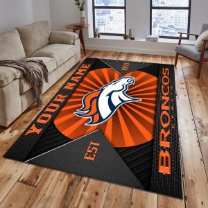 Denver Broncos Welcome Personalized Doormat VS04