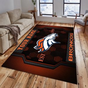 Denver Broncos Welcome Personalized Doormat VS06