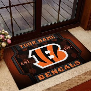 Cincinnati Bengals Welcome Personalized Doormat VS04