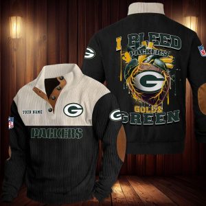 Green Bay Packers Custom Name Casual Design Sport Sweatshirt VS2