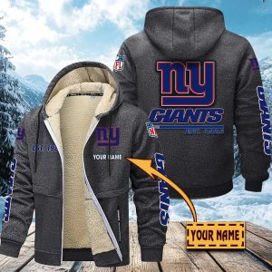 New York Giants Custom Name Unisex Fleece Zip Hoodie VS01