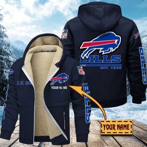 Buffalo Bills Custom Name Unisex Fleece Zip Hoodie VS01