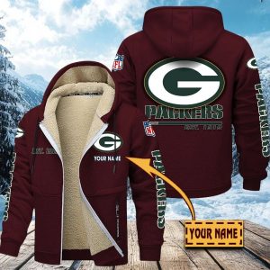 Green Bay Packers Custom Name Unisex Fleece Zip Hoodie VS01